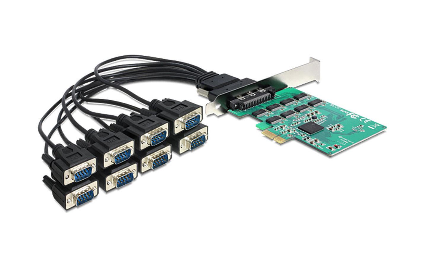 PCI-Express-Karte 89336 8x Seriell / RS232<br>PCIe-Schnittstellenkarte mit acht seriellen Ports