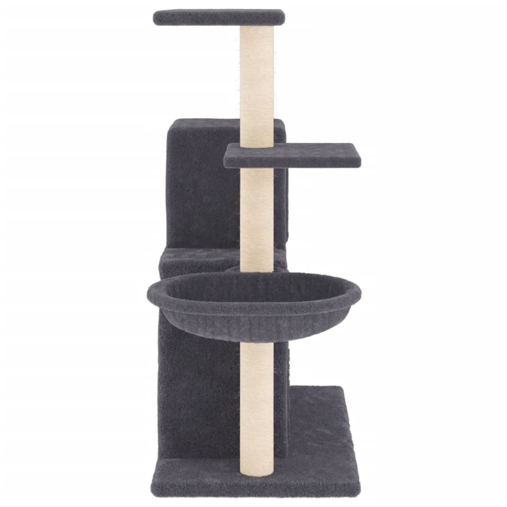 Arbre à chat avec griffoirs en sisal gris foncé 83 cm