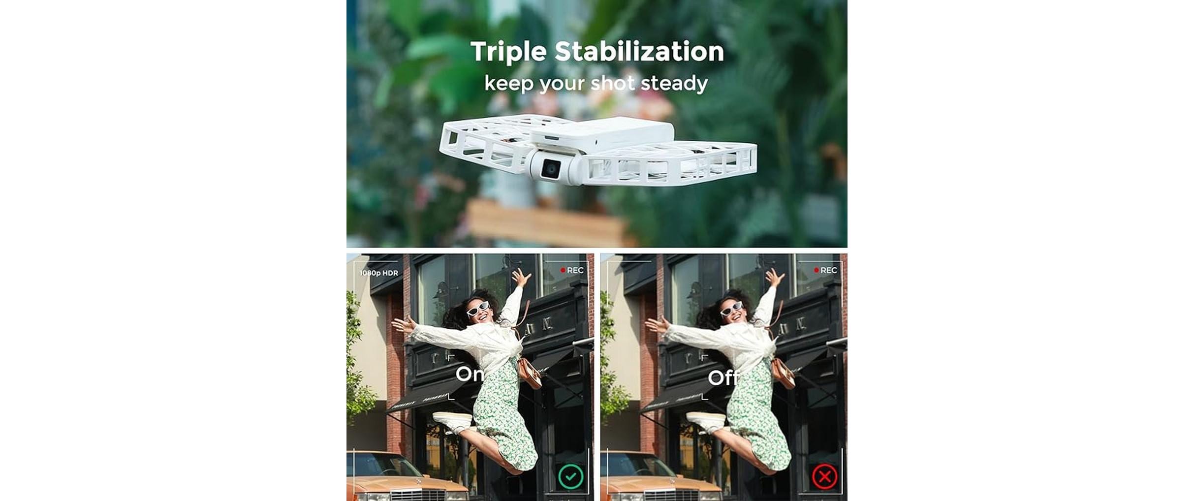 Multikopter HoverAir X1 Combo Weiss, RTF (C0 | CE)<br>Kompakte, selbst fliegende Kamera Drohne