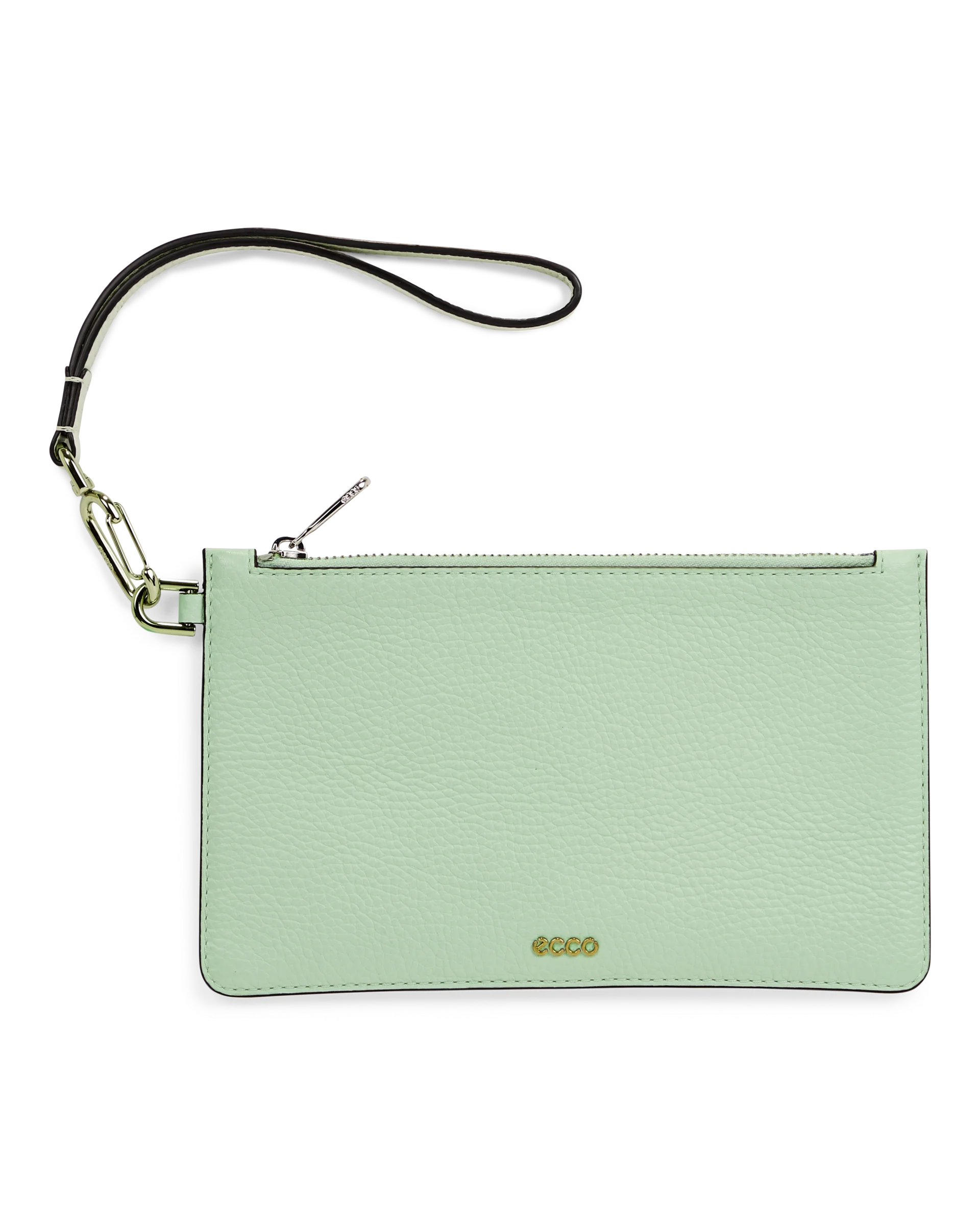 ECCO Wristlet Kleine Umhängetasche aus Leder Grün 14X23X1 cm