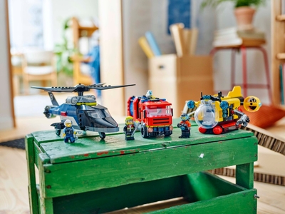 LEGO Helikopter, brandweerauto en onderzeeër remix (60462)