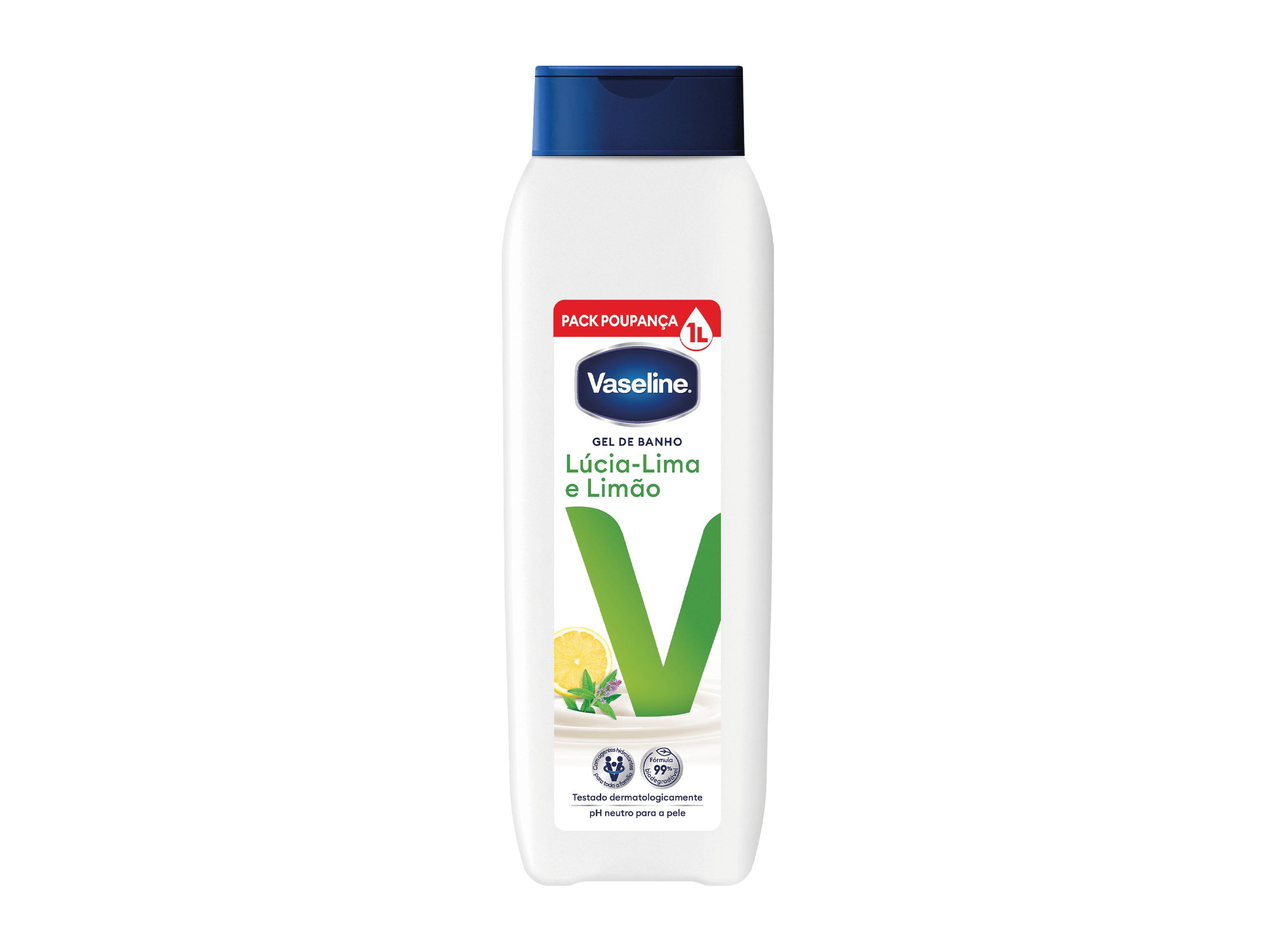 GEL BANHO VASELINE LÚCIA LIMÃO 1000ML
