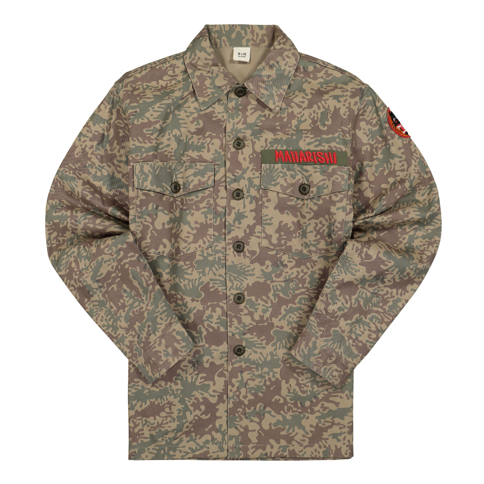 Maharishi<br>Camo Tiger Embroidered Shirt