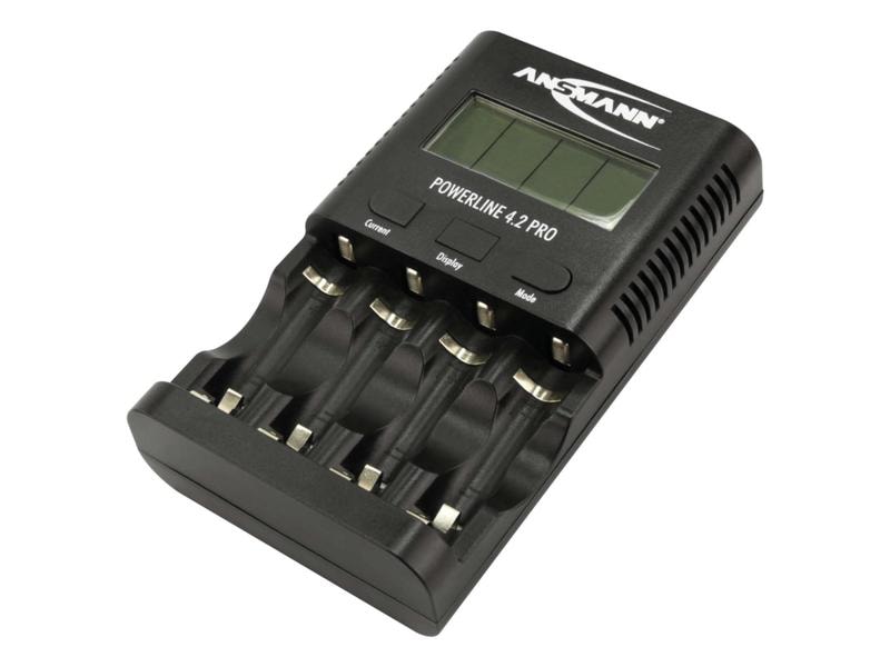 Ansmann Ladegerät Powerline 4.2 Pro Akkuladegerät mit umfangreichen Lade- und Pflegeprogrammen