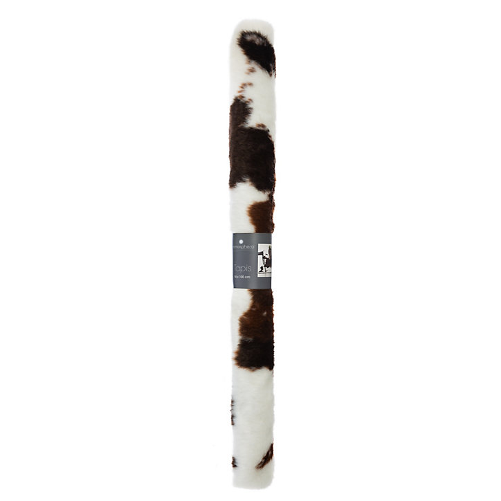 Tapis peau de vache blanc et marron L.100 x l.94cm