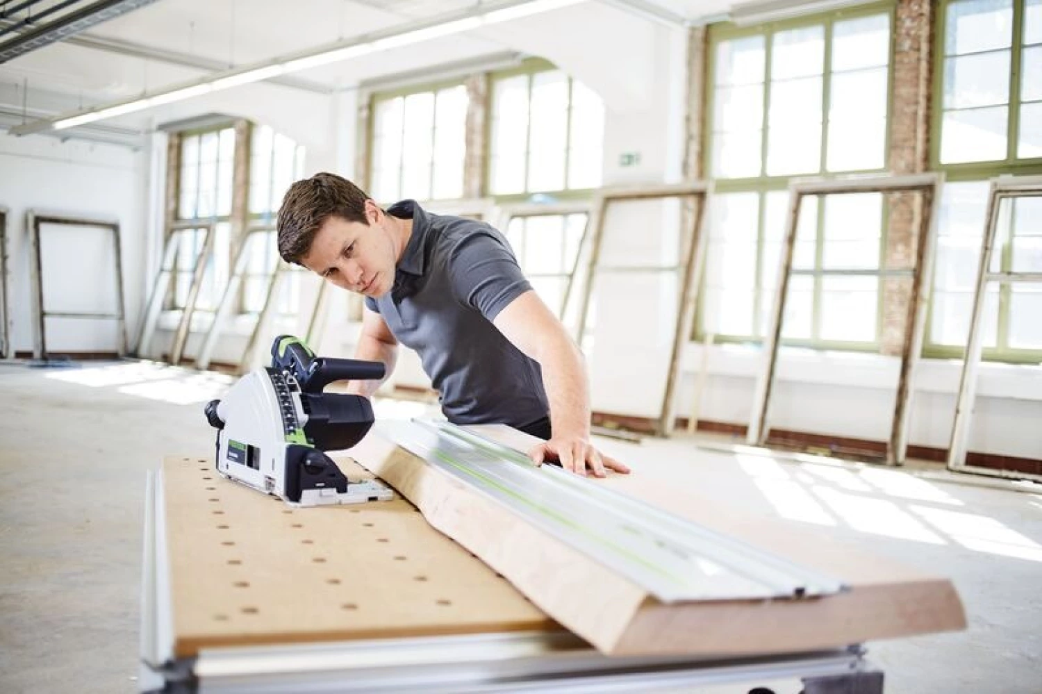 Festool FS 1400/2 Geleiderail - 1400 mm - met  2x FSZ 120 schroefklemmen
