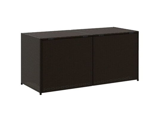 VIDAXL - Coffre Boîte de rangement de jardin marron 283l résine tressée