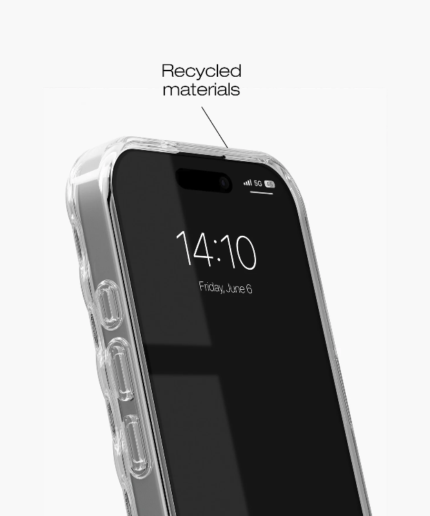 iPhone 16 MagSafe Hardcase Hülle Frame Case Recycled (IDFRCMS-I2461-471) - Transparent / Gold