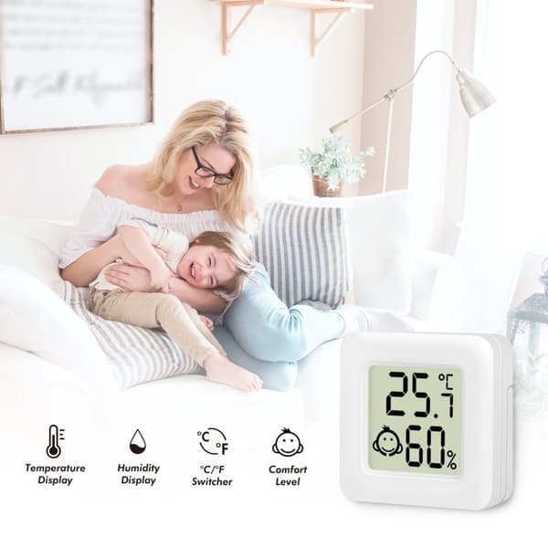 LogiLink Digitalt minitermometer/hygrometer 3-pakning