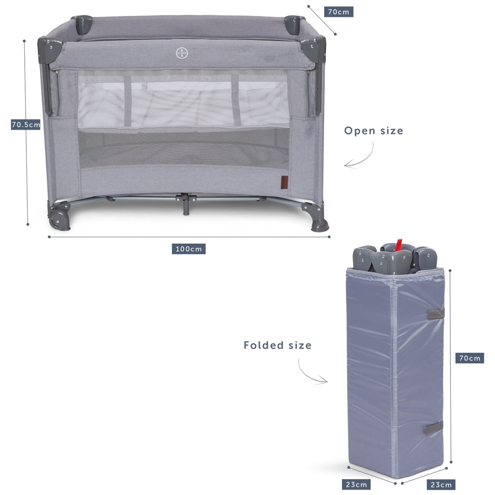 Baby Elegance 2-in-1 Reisebett & Beistellbett mit Babywanne