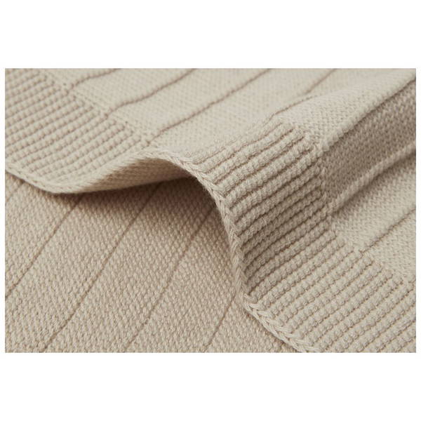 JolleinJollein   Decke Knit GOTS pure knit nougat 100x150 cm