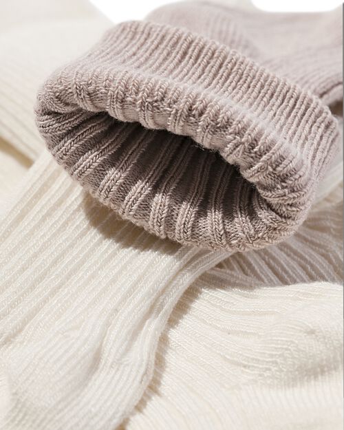 5 paires de chaussettes bébé avec bambou beige