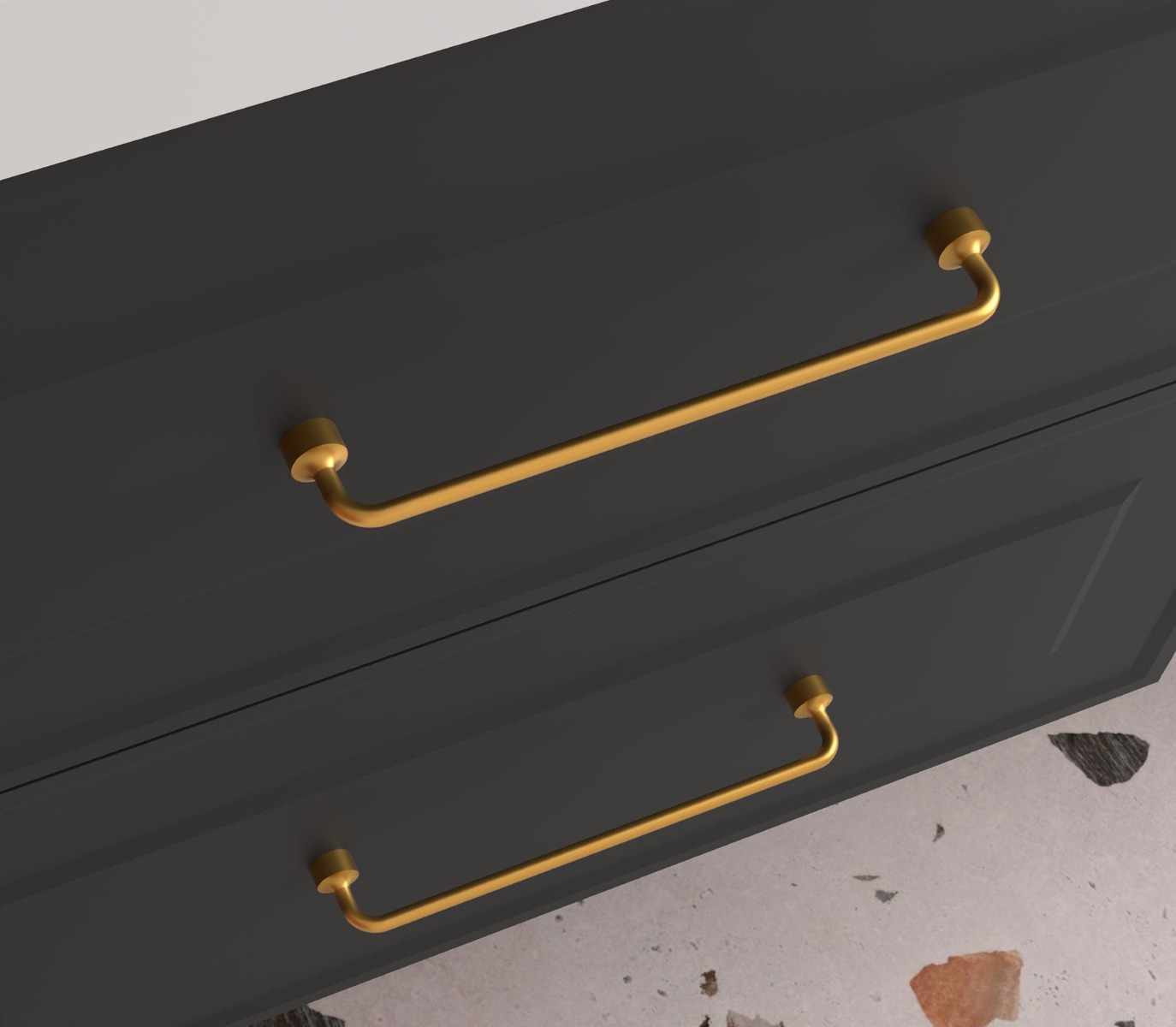 Muebles Style handvat 21cm goud