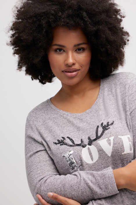 Sweatshirt, Motiv LOVE, Rundhals, Langarm