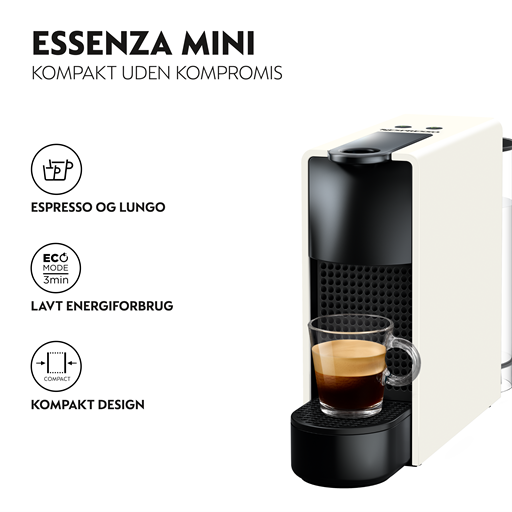 Nespresso Essenza Mini C30 Kaffemaskine, Pure White