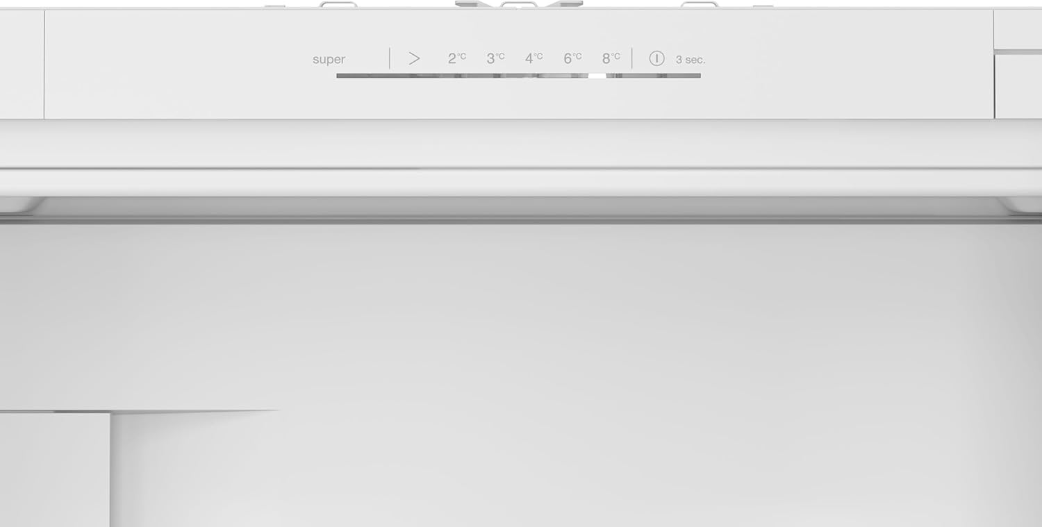 Siemens KI82LNSE0 iQ100, Einbau-Kühlschrank mit Gefrierfach, 177,5 x 56 cm Nische, 246 L Kühlen & 34 L Gefrieren, Made in Germany, schnell Kühlen, freshBox für Obst und Gemüse, Leise, Schleppscharnier