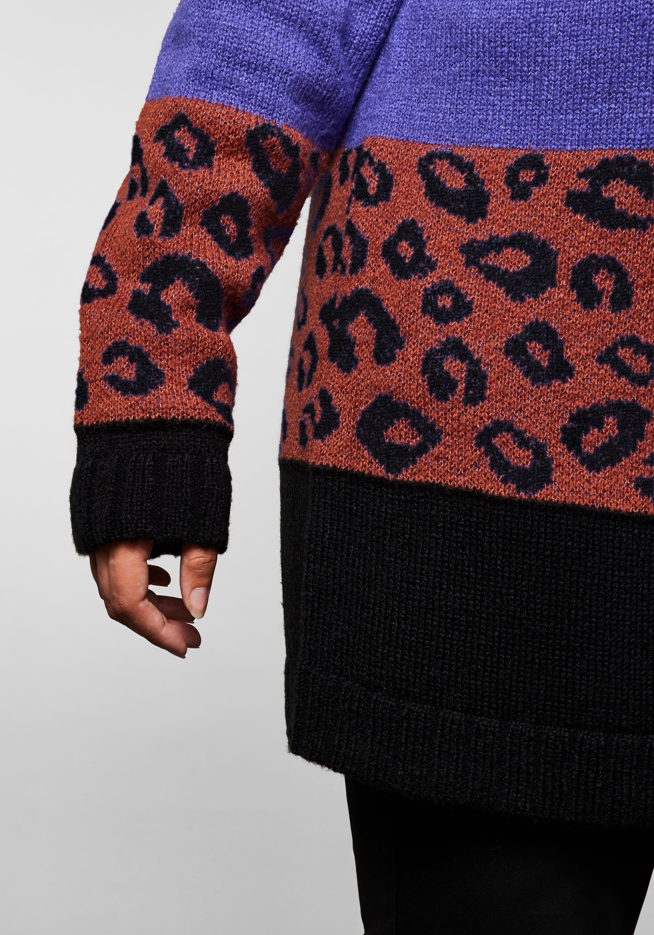 Strickjacke im Muster- und Farbmix