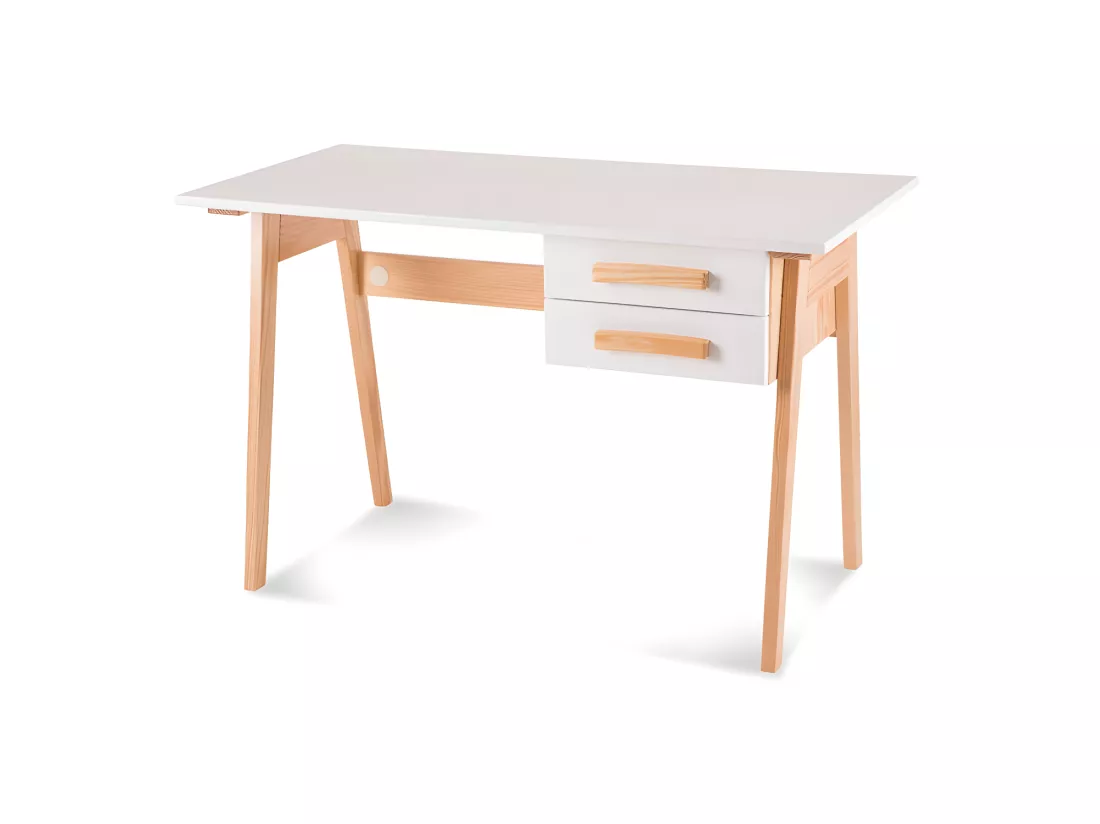 Chambre enfant complète (90*190) Bois massif Blanc - COSETTE