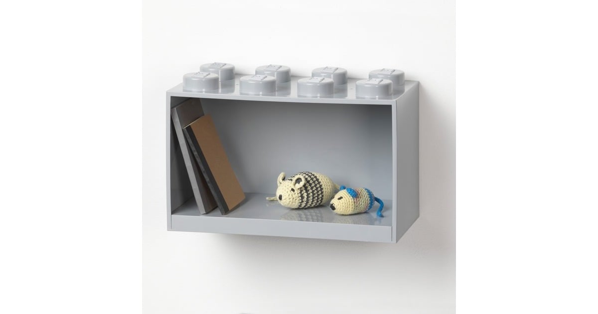 Room CopenhagenLEGO Brick Shelf, 8 noppen wandschap  (Lichtgrijs)