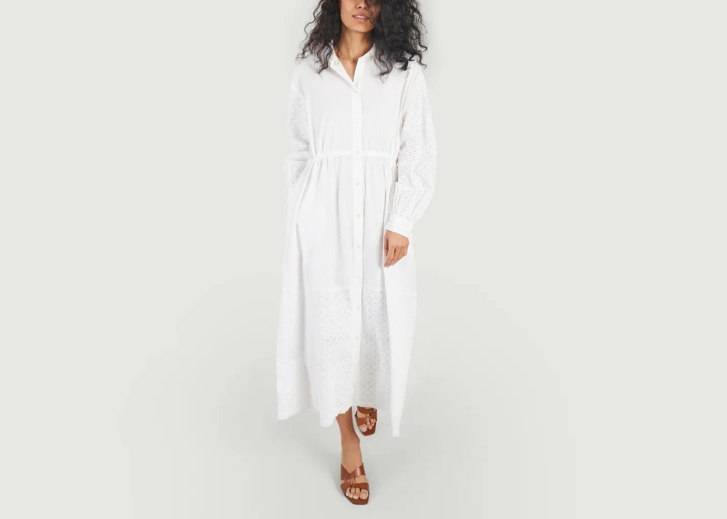 Robe-chemise longue en coton Ava Skall Studio