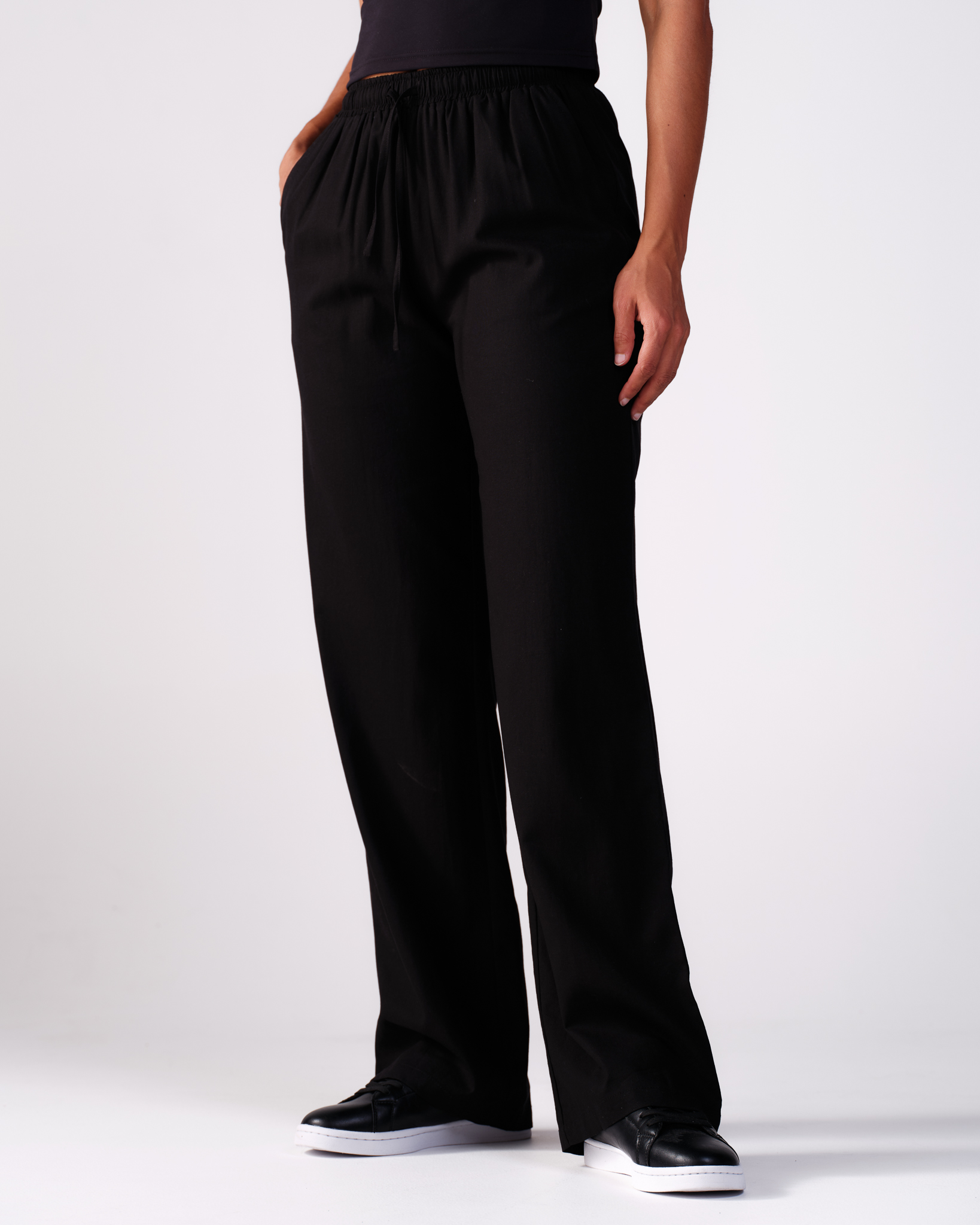 Weightless Lisa Linen Mix Trousers Black