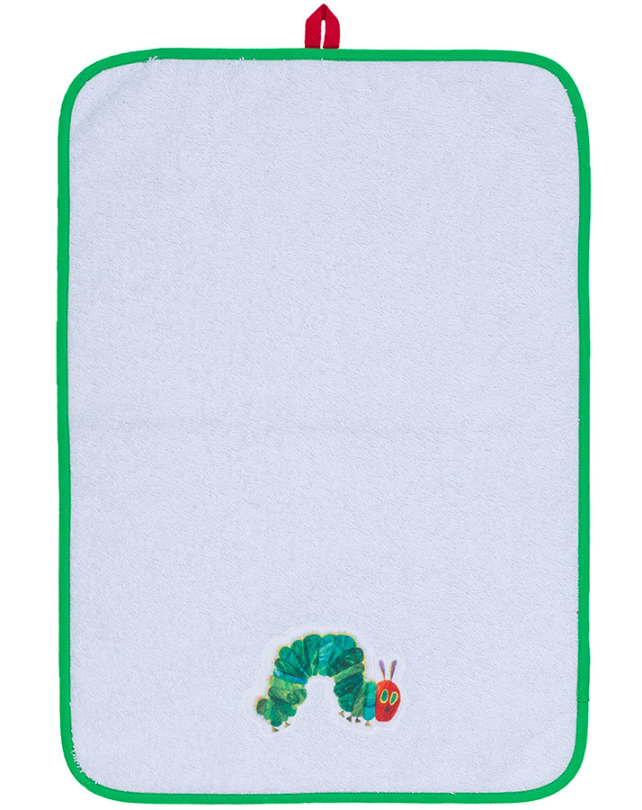 Handtuch RAUPE NIMMERSATT (35x50) in weiß/grün