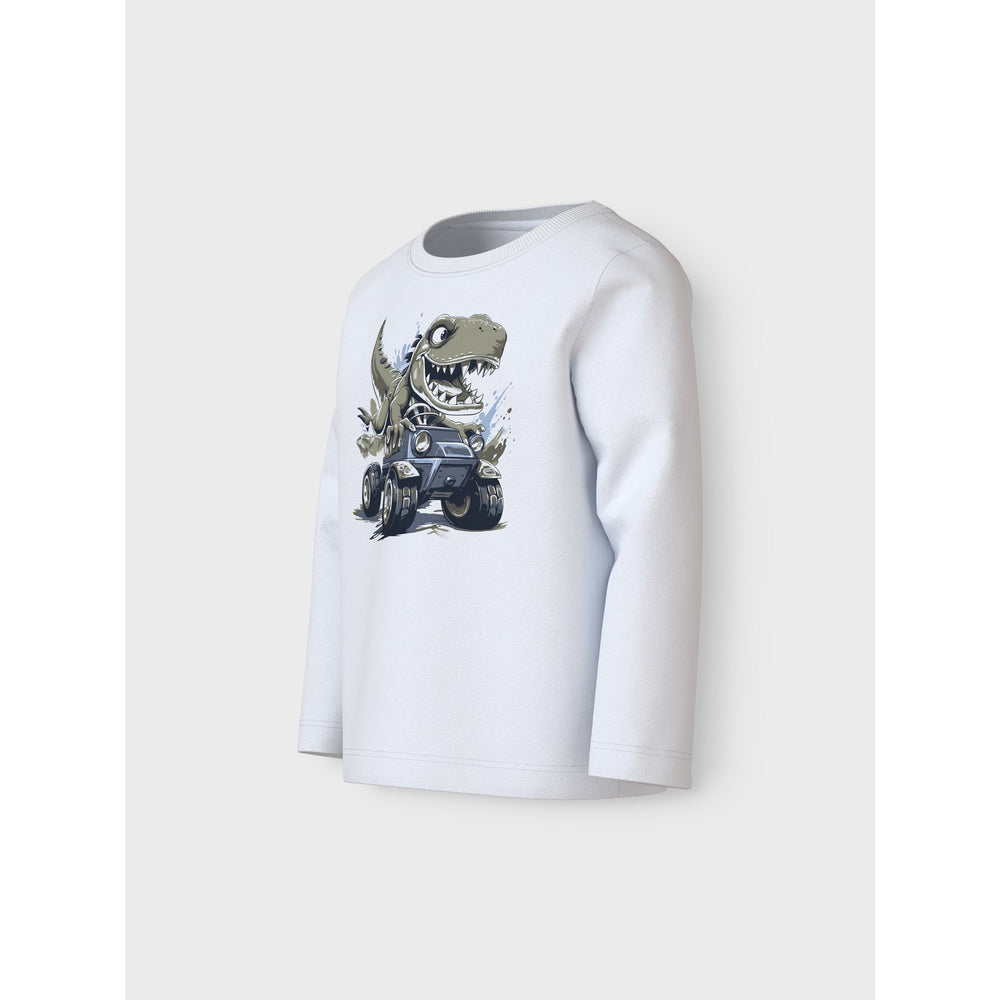 Køb Name It Bright White Dino Race Vux Bluse