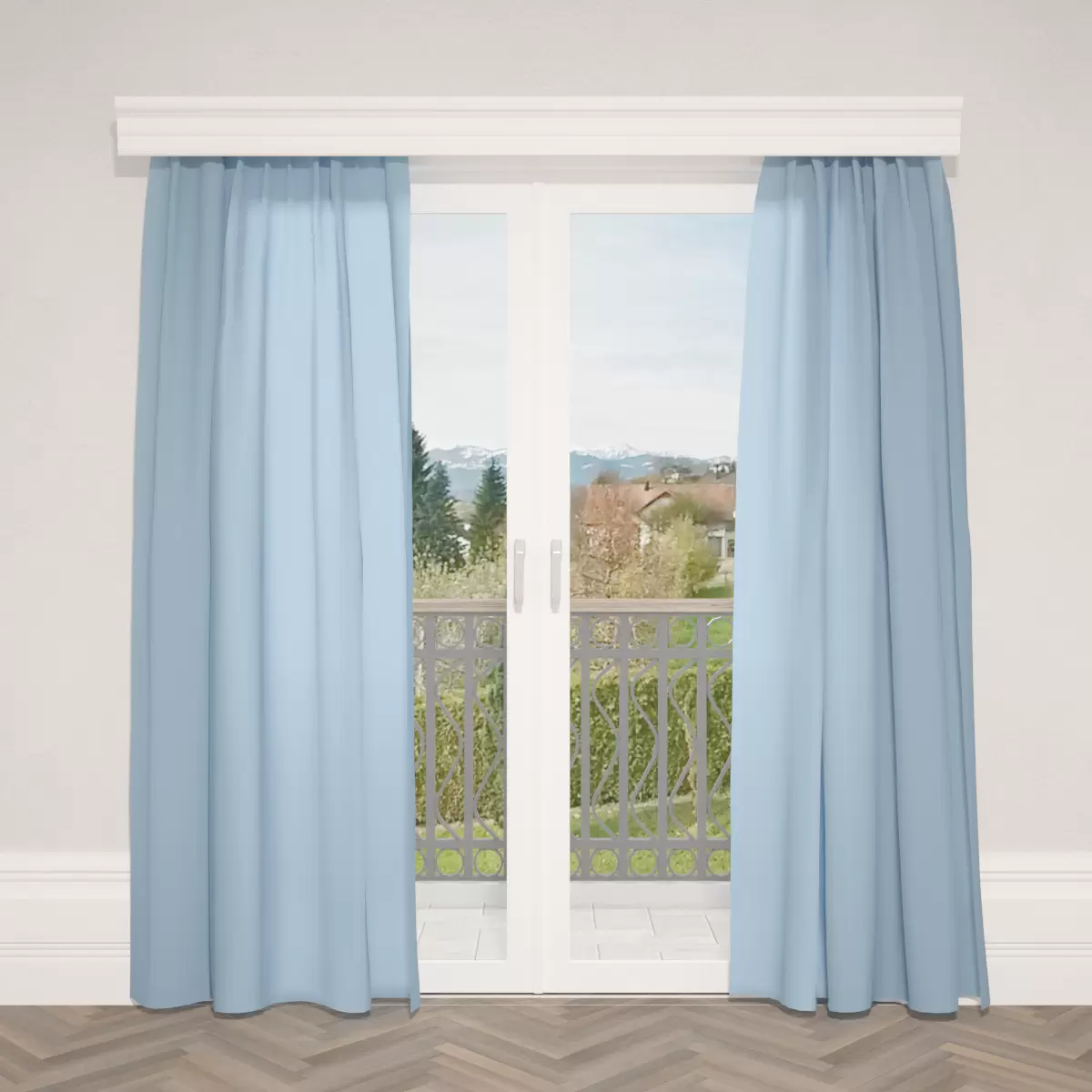 Nachtvorhang Aspect Linen Hellblau