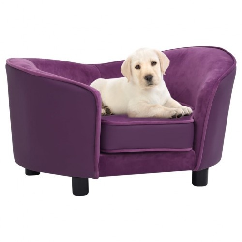 Sofá para cães Vidaxl roxo com estofamento grosso