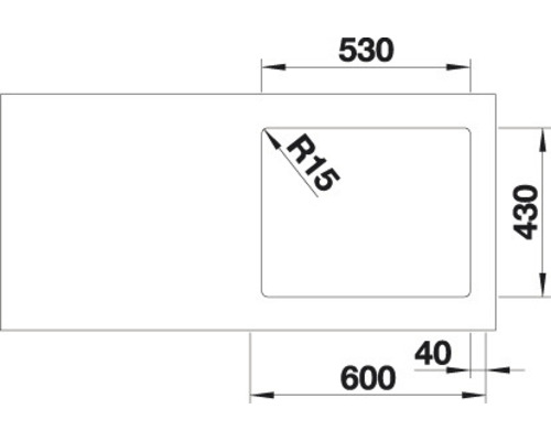Blanco ETAGON 500-IF spoelbak, 540 x 440 mm, roestvrij staal, 521840