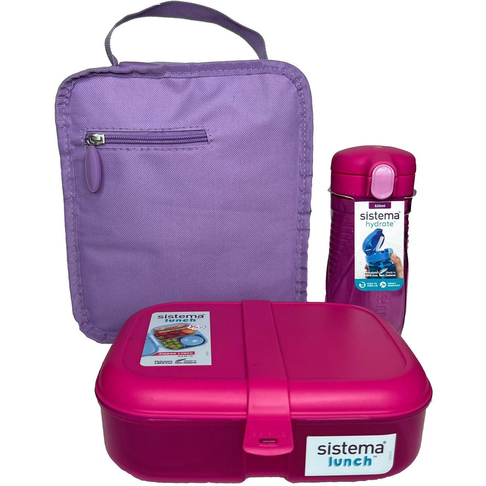 Køb Sistema Lunchtime 3-pak Pink/Purple