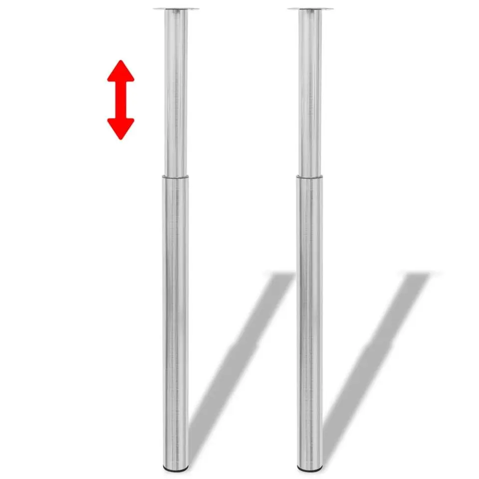 vidaXL - Tafelpoot - Zilver - IJzer - 4 stuks