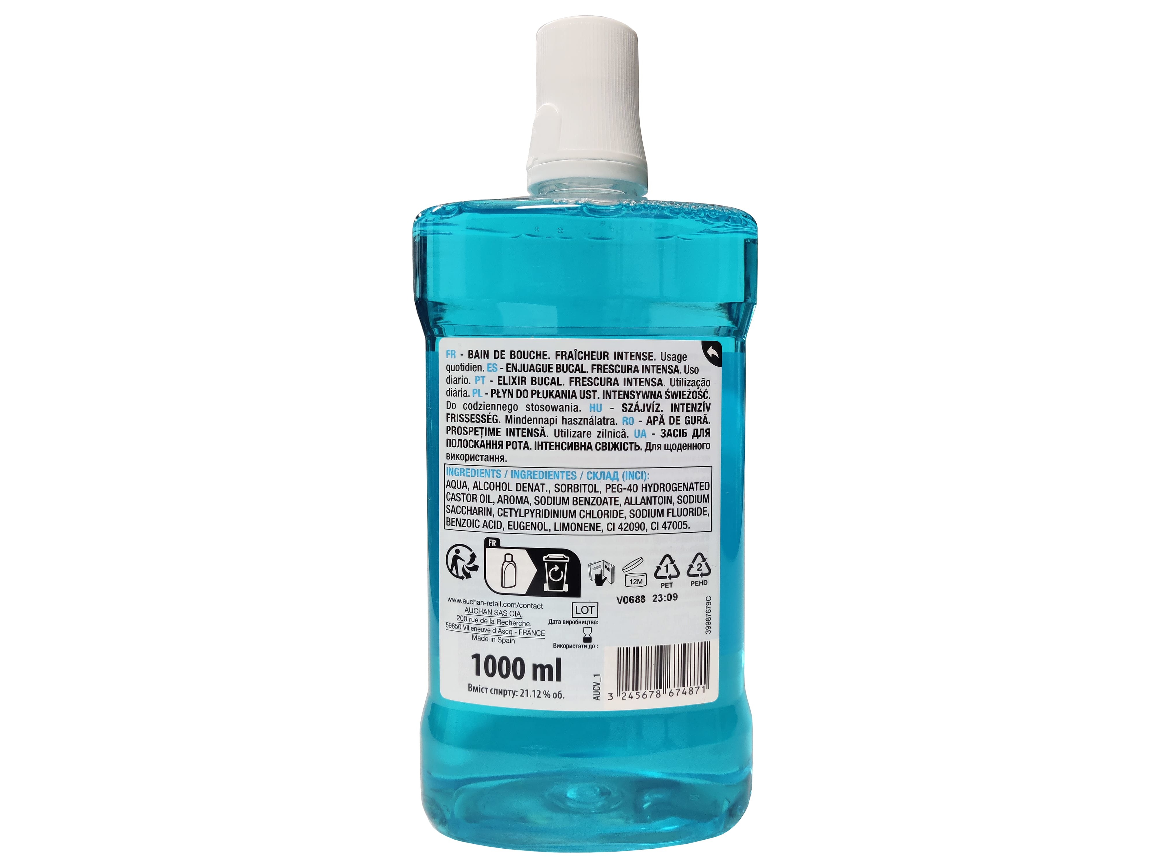 ELIXIR AUCHAN FRESCURA INTENSA 1L