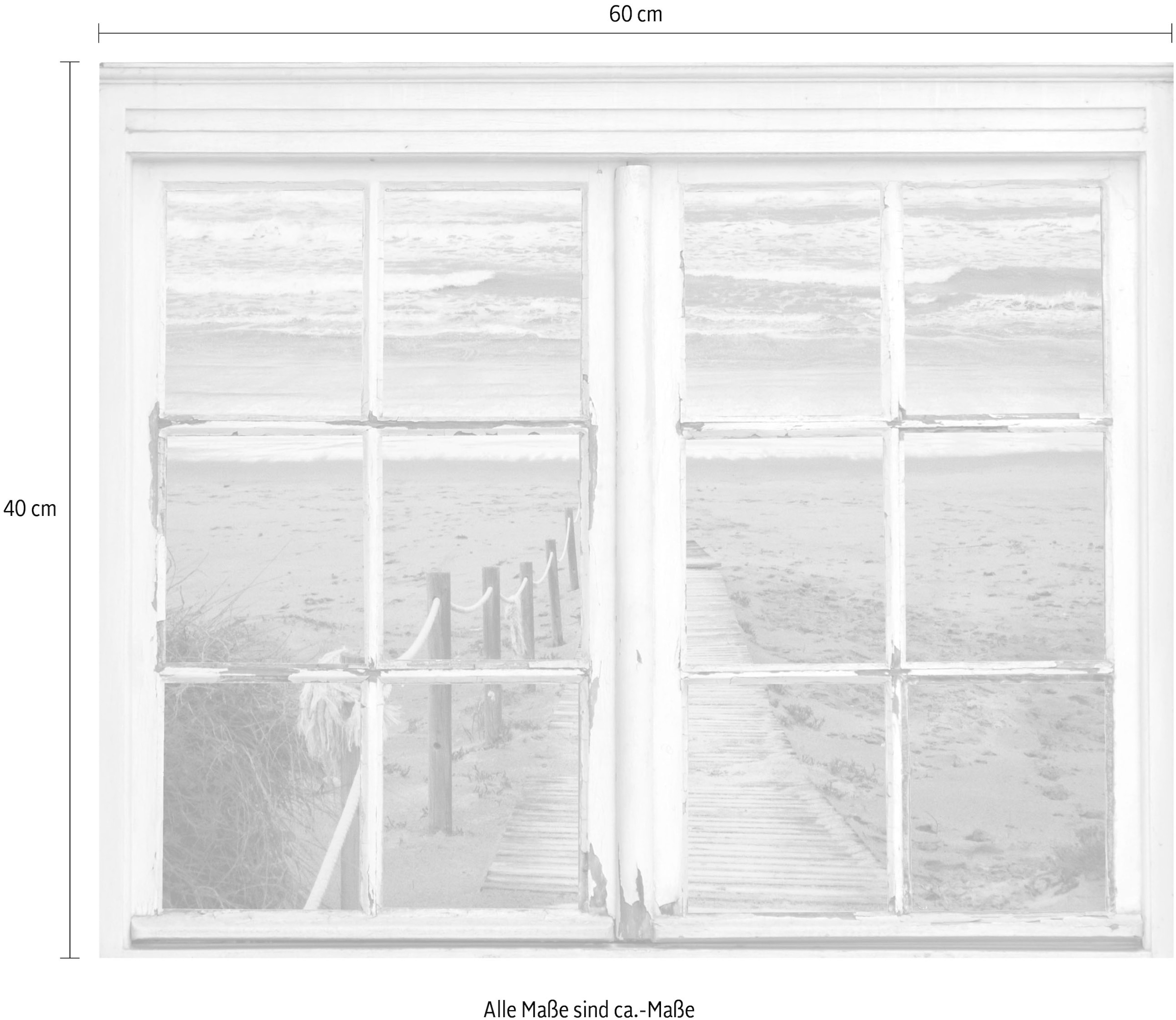 queence Wandsticker »Weg ins Meer« Wandsticker, Wandbild, selbstklebend, Meer, Wasser