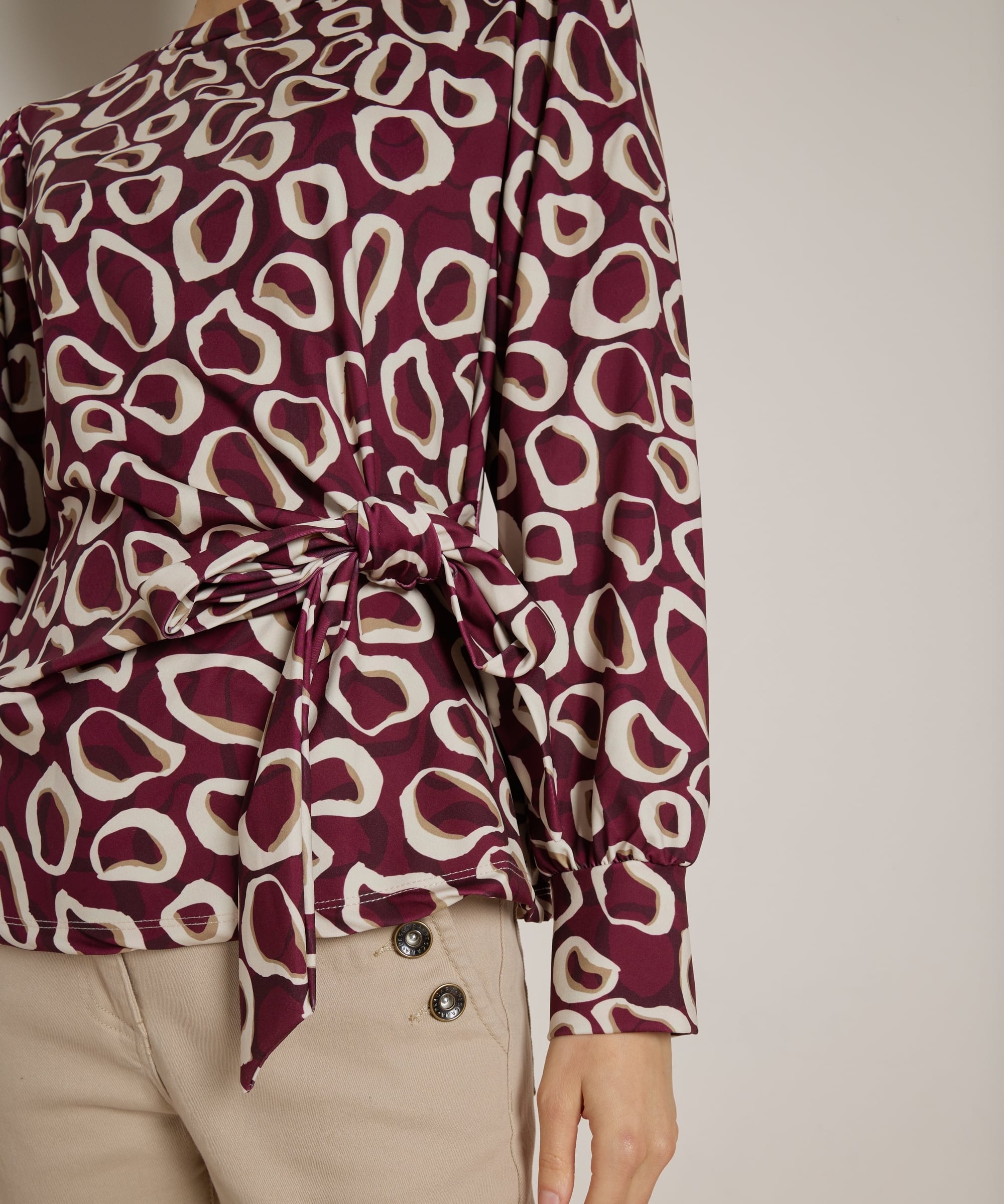 strik top met all-over print