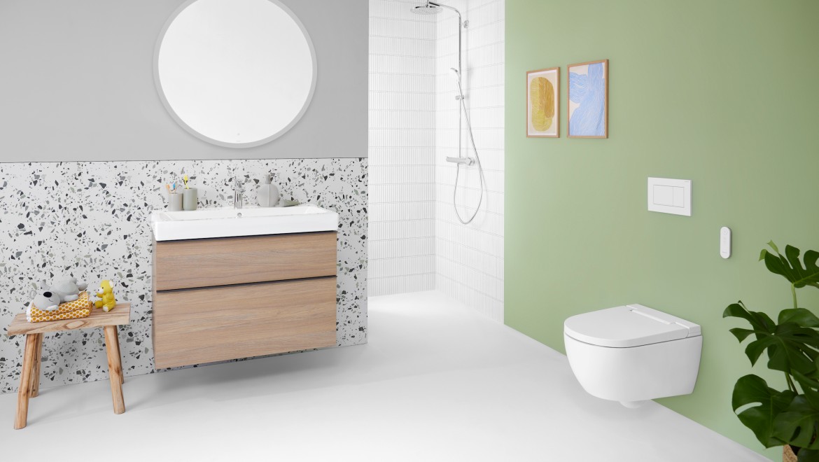 Geberit AquaClean Alba douche wc met afstandsbediening wit