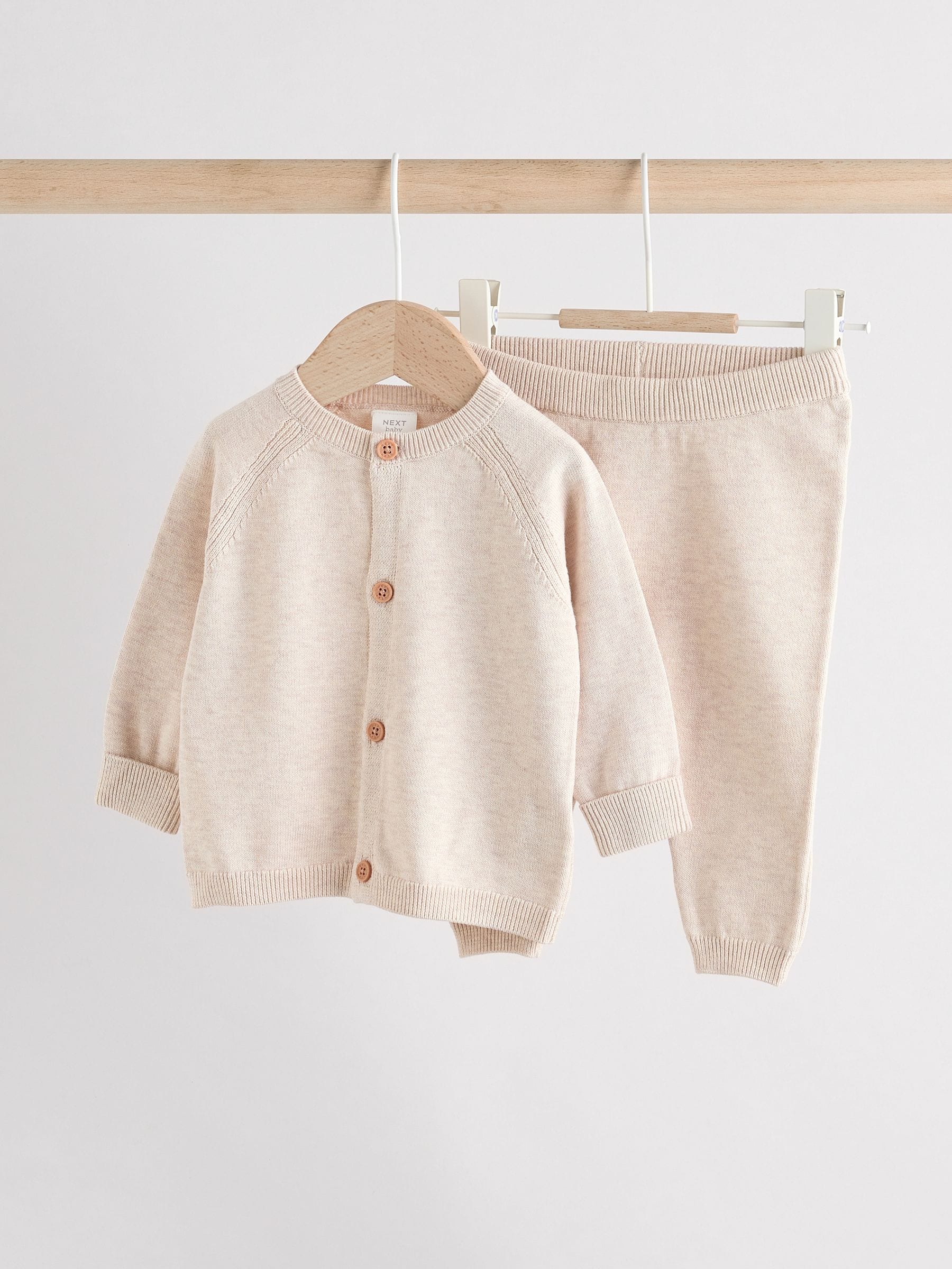 Natuurlijk - Gebreide babytrui en Leggingsset (0-12mnd)