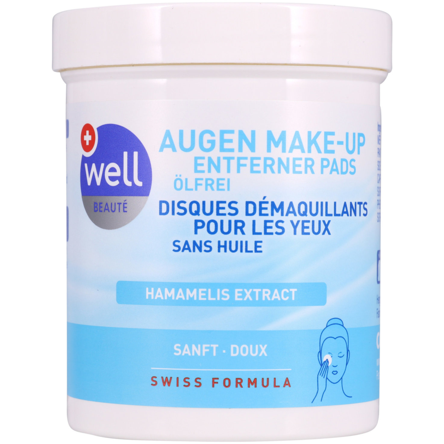 well Augenmake-up Entferner Pad ölfrei 60 Stück