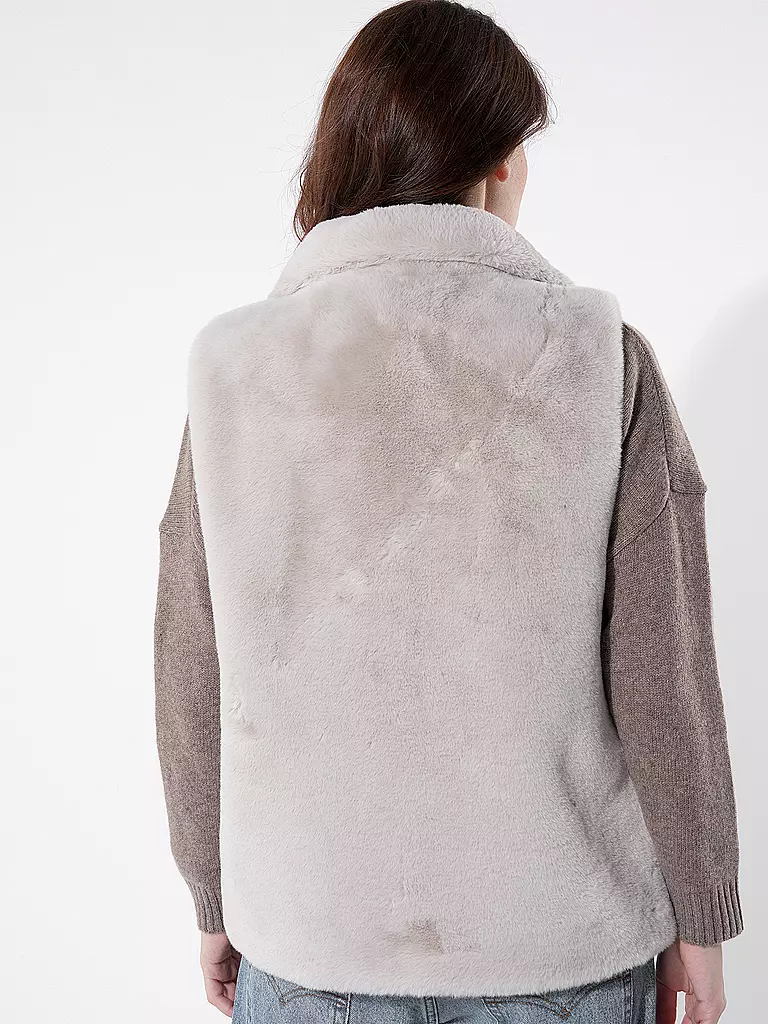 RINO&PELLE Gilet in Felloptik LISON creme