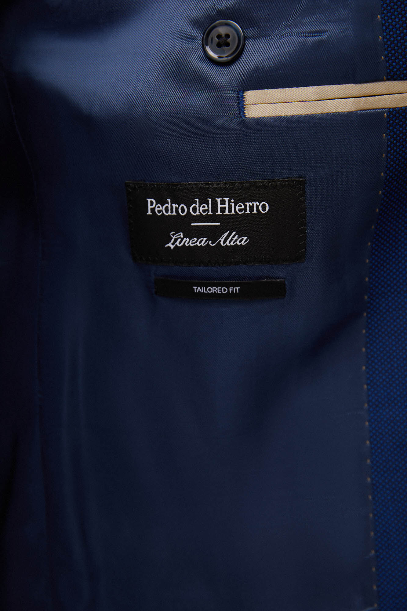 Americana ojo perdiz sob medida - Azul