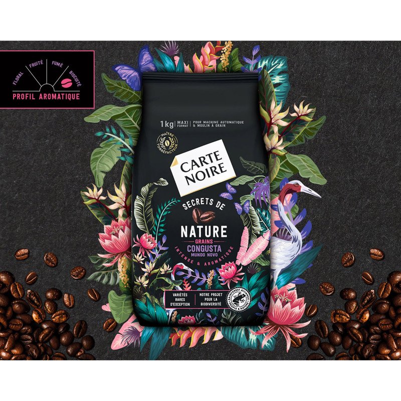 Café en grains Carte Noire Secret de nature Congusta - Mundo Novo - paquet de 1 kg