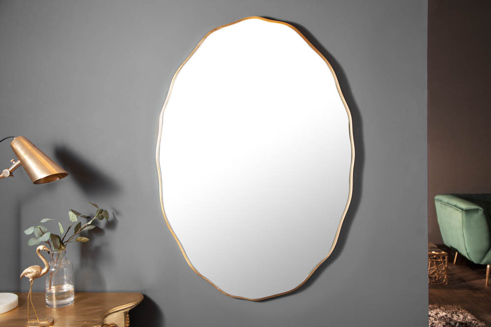 Eleganter Wandspiegel ELEGANCIA 100cm gold ovales Design