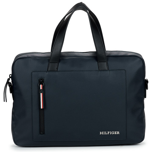 Tommy Hilfiger - TH PIQUE SLIM COMPUTER BAG - Marine