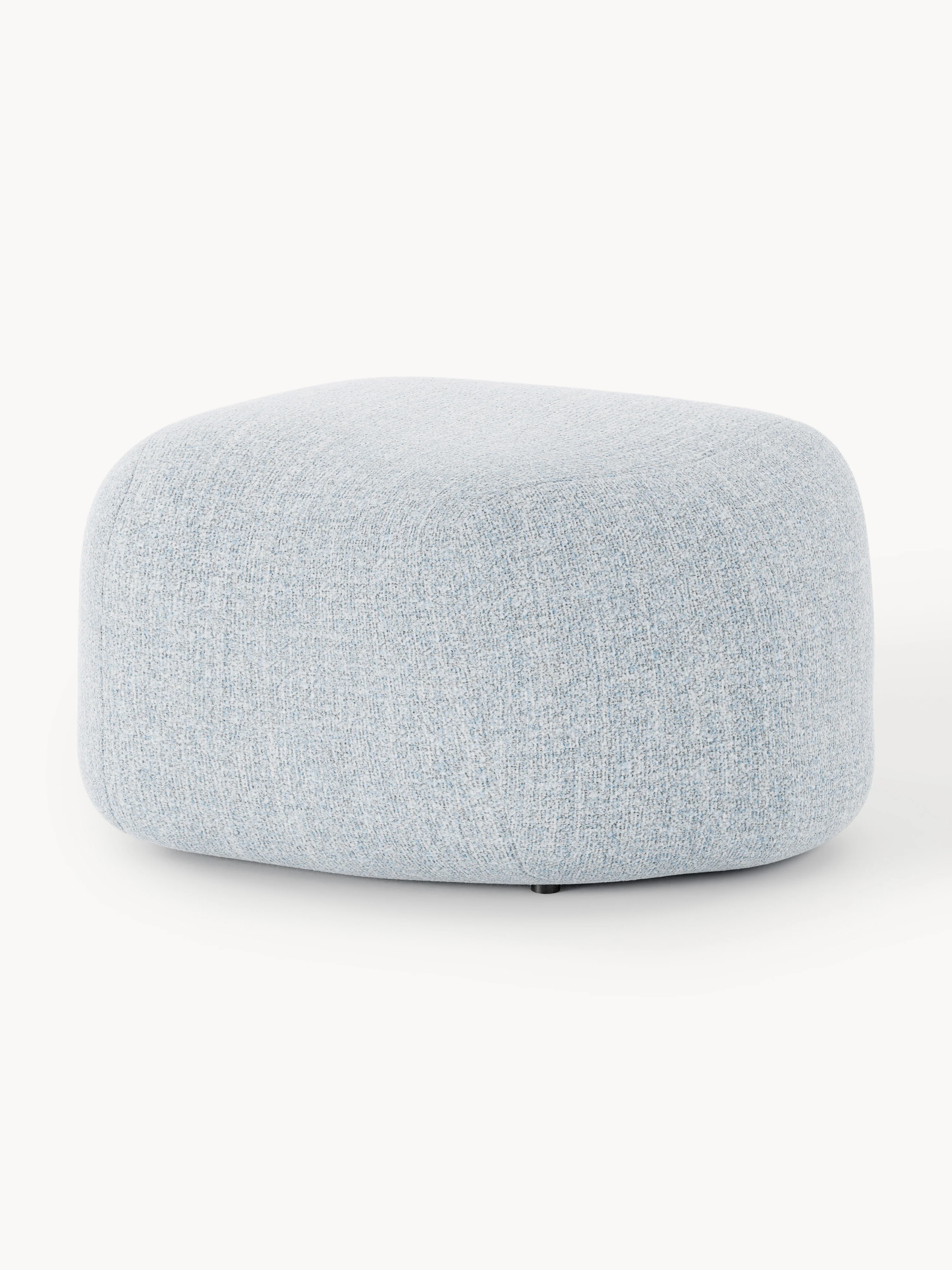 Ovale bouclé poef Wolke
