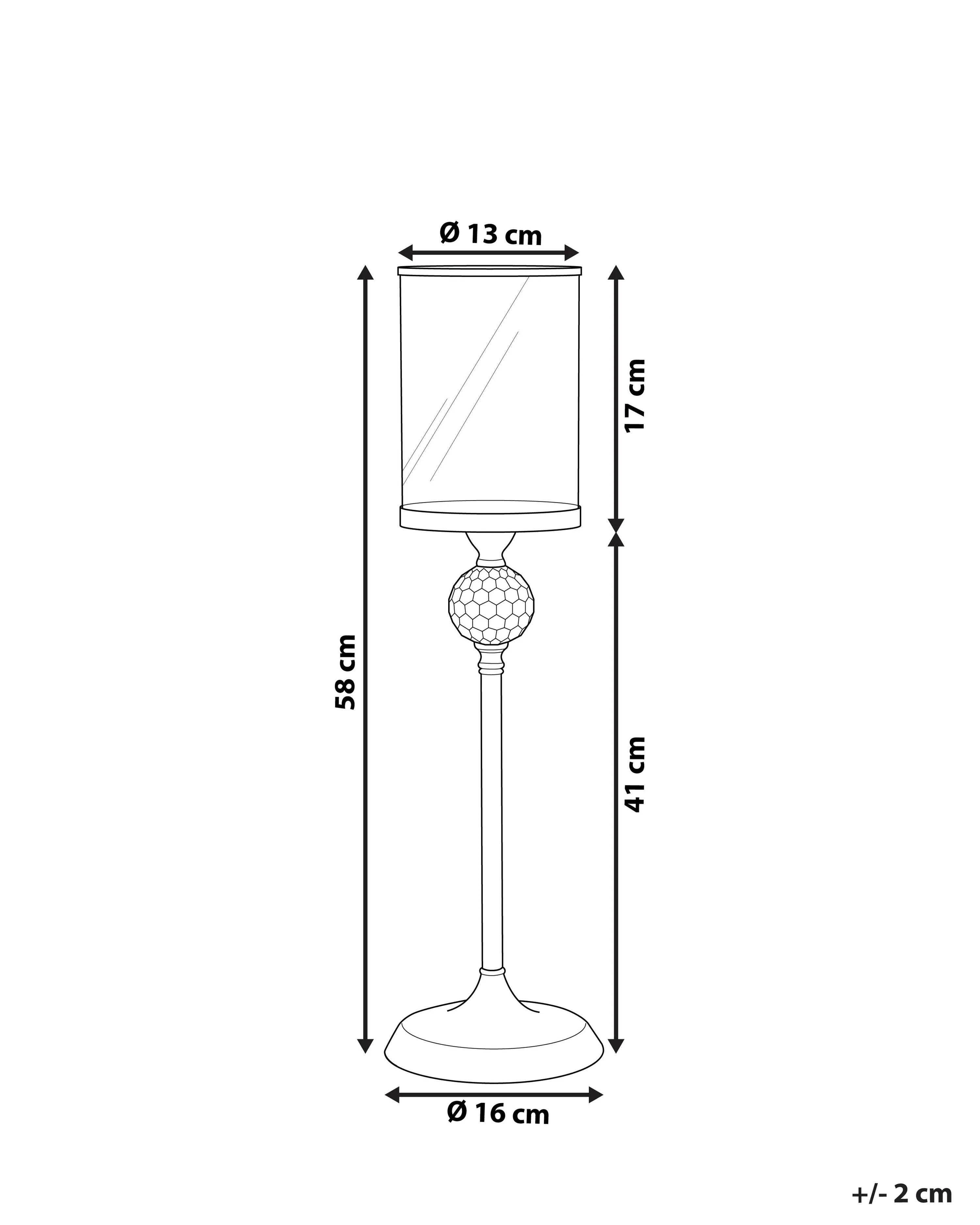 Kaarshouder COTUI Glas 58 cm Zilver
