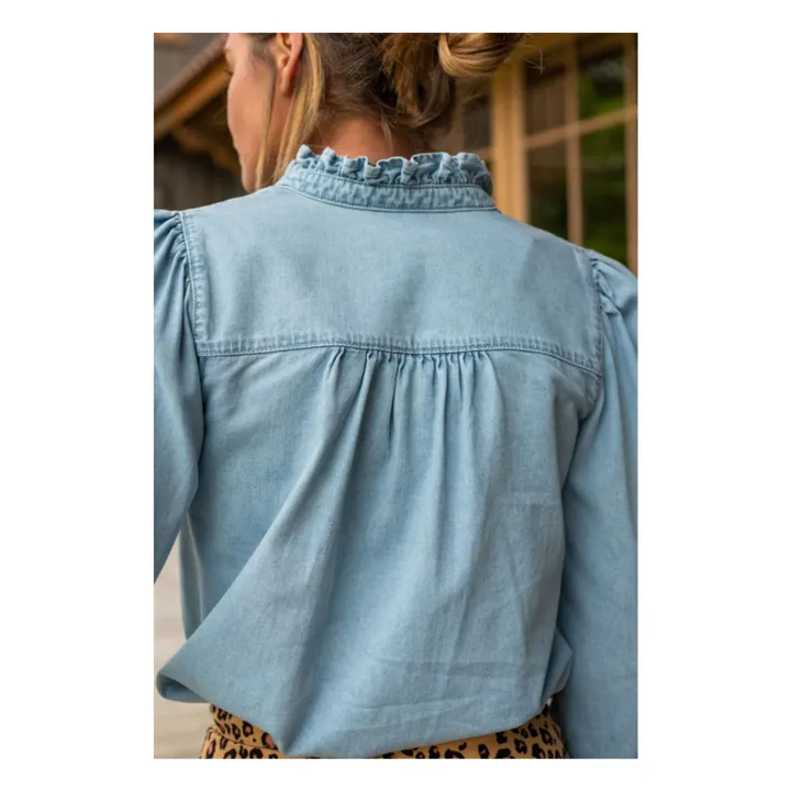 Marlot Paris Blouse Coton Ines - Collection Femme | Bleu jean