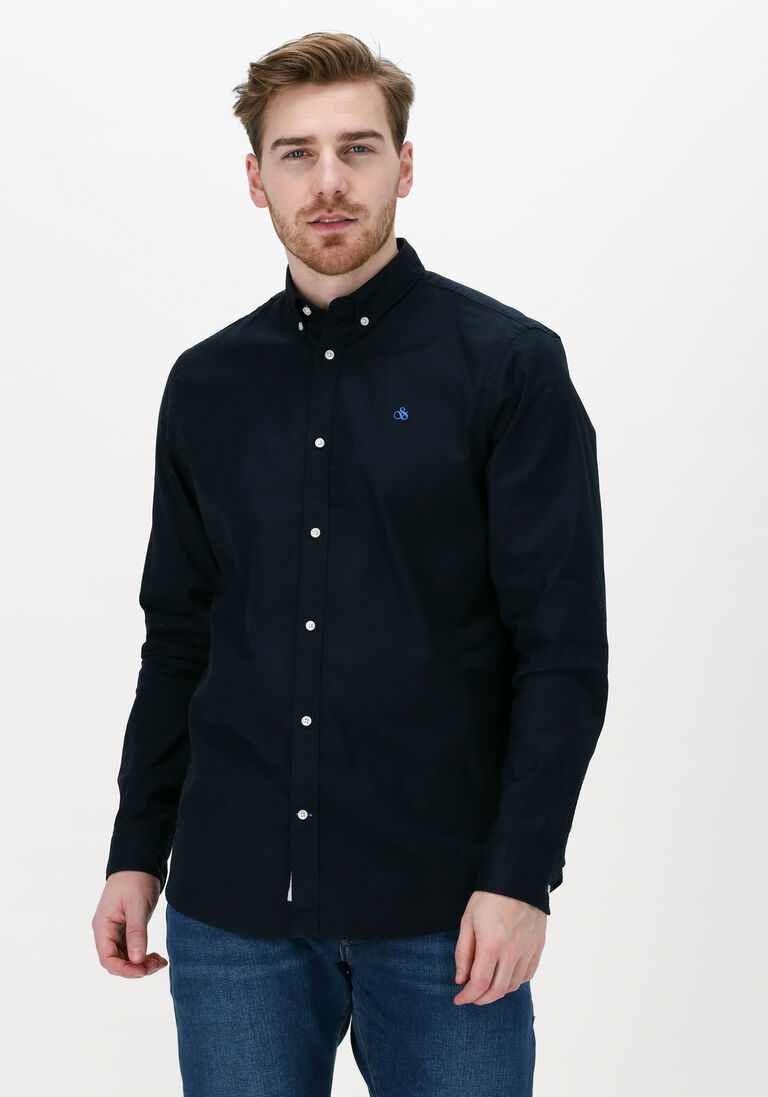 SCOTCH & SODA donkerblauwe scotch & soda casual overhemd regular fit shirt