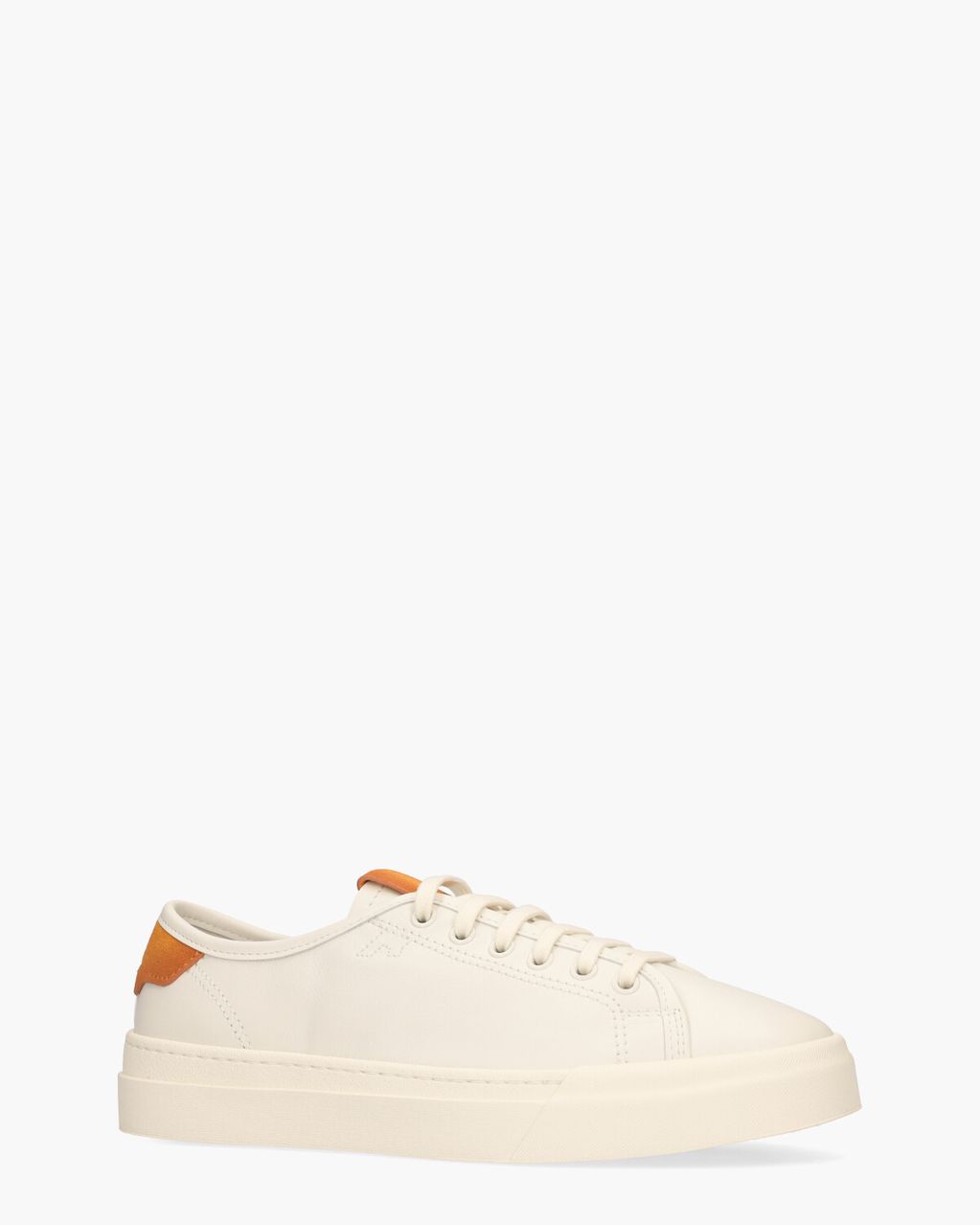 Santoni 22068 Wit/Oranje Herensneakers