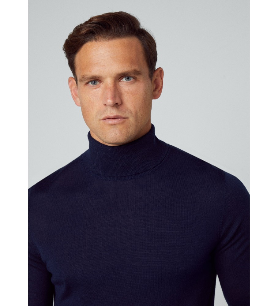Camisa de seda Merino da Marinha Hackett