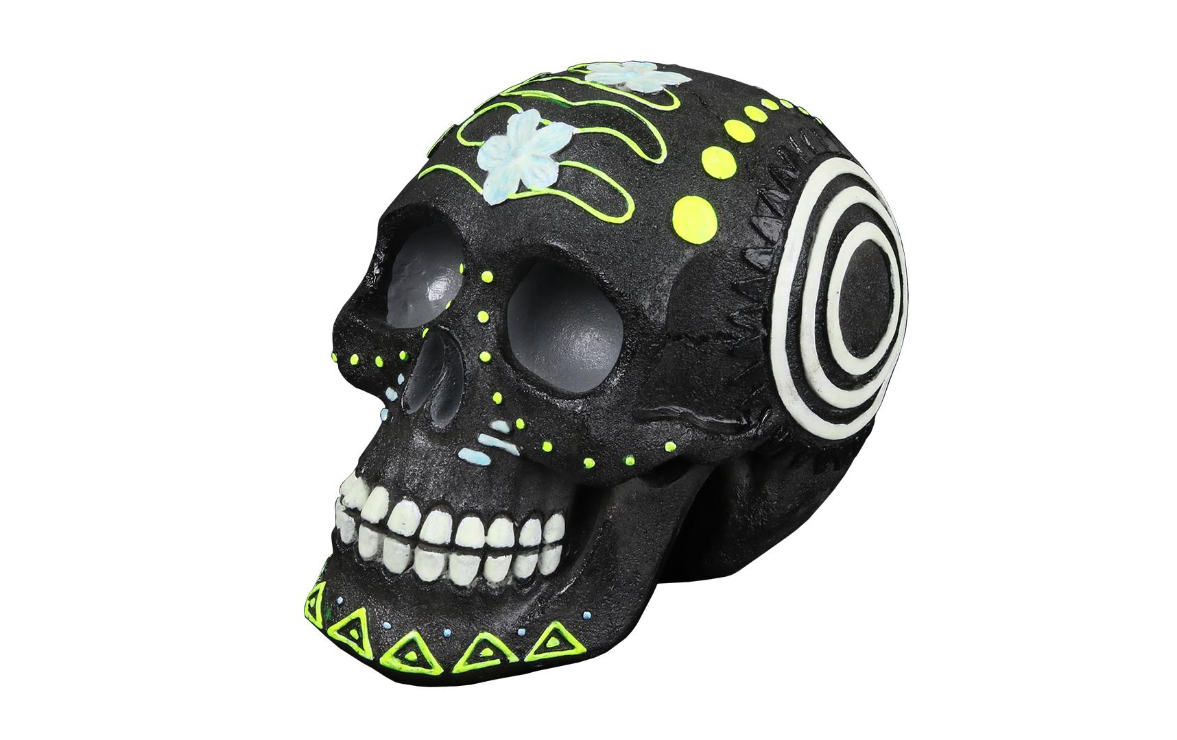 Dekoration Skull 4, 16.7 x 11.7 x 13.2 cmSchädel Dia de los muertos